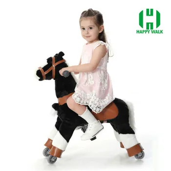 HOT Glad Toy Liv Størrelsen Hest Toy Mekaniske Hest Legetøj Walking Horse Føl Toy Sjov Ride På Hest for Børn Fødselsdag Gaver