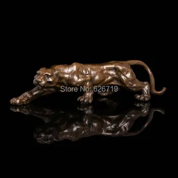 Hot KASTET Bronze Skulpturer Krybende Cheetah Bronze Statue Panther Hjem Dekoration metal kunst
