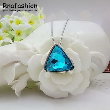 Hot! Krystal smykker engros mode enkel trekantede krystal vedhæng / halskæde - på taget af en hemmelig 287