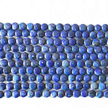 HOT Lapis lazuli sten 10mm 12mm 14mm mønt form rund løs Perler diy smykker 15 inches B599