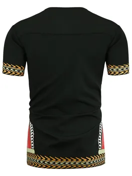 Hot Nye Dashiki Traditionelle Afrikanske National Stil Mænds Lange Ærmer Etniske Print T-Shirts 2017 Roupas Africanas Para Homens
