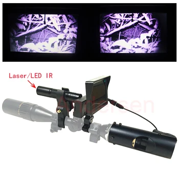 Hot Nyeste Jagt optik syn Anvendelsesområde Infrarød night vision riffelsigte med Infrarød Laser Lommelygte og overvåge