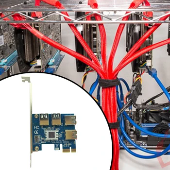 Hot PCI Express-Riser-Kort PCI-E 1x til 16x 1 til 4 USB 3.0 PCIE-Slot Multiplikator Hub Adapter Til Bitcoin Mining Miner BTC Maskine