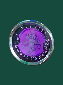 Hot salg 6 i 1 multifunktions-auto gauges tuning instrument GPS-speedometer, omdrejningstæller voltmeter vand temp måler med baggrundslys