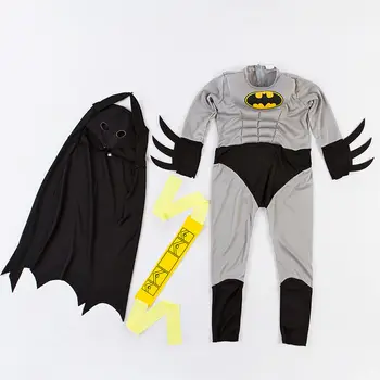 Hot Salg Barn Dreng Muskel Batman DC Tegneserie Superhelte Film Karakter Cosplay Fancy Kjole Halloween, Karneval Fest Kostumer