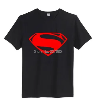 Hot Salg Casual Sjove Superman Trykt T-Shirt Mænd Mode Slim Fit T-Shirt Sort Hvid Par Tees Plus Størrelse