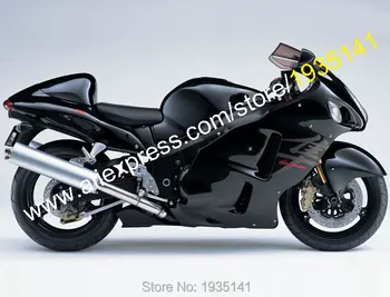 Hot Salg,For Suzuki GSX-R1300 Hayabusa 1999-2007 GSXR1300 99-07 GSXR 1300 Sort ABS Motorcykel Fairing Kit (sprøjtestøbning)