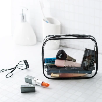 HOT salg gennemsigtig PVC taske vandtæt Kosmetik opbevaring bag makeup taske i god kvalitet ren pose