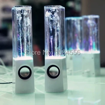 Hot Salg Gratis Forsendelse Vand Dans Højttaler Musik Fountain Crystal farverige USB-Vand Spray Højttalere musik fountain Rusland