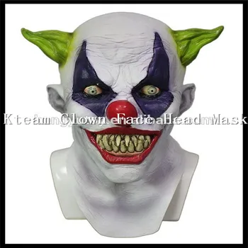 Hot Salg Sjove Skræmmende Latex Halloween Fest Cosplay Klovn ansigtsmaske Joker Jester Ansigt Maske Kostume Legetøj Gratis størrelse på lager