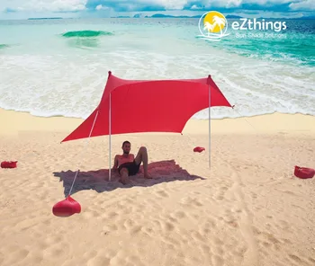 HOT Sea Beach CampingTent tarp Parasol oppustelige Husly baldakin Sand Anker Taske, der Baldakin Regn Beskytte Bærbare 2 Pole