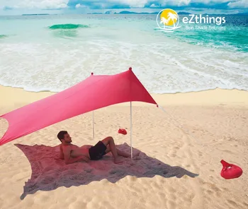 HOT Sea Beach CampingTent tarp Parasol oppustelige Husly baldakin Sand Anker Taske, der Baldakin Regn Beskytte Bærbare 2 Pole
