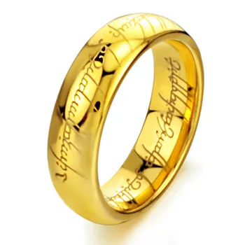 Hot Sealling 316L titan, Wolfram Ringe, Kvinder, Mænd, Guld farve/sølv farve smykker Engros 8MM elsker Frimurer Ring Midi Anel