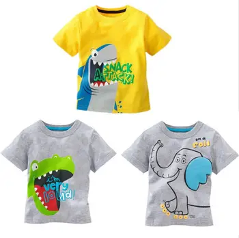 Hot Sell Søde lille Barn Kids Baby Drenge tøj Tegnefilm Tees korte ærmer Toppe T-shirt i Alderen 1 til 6 År