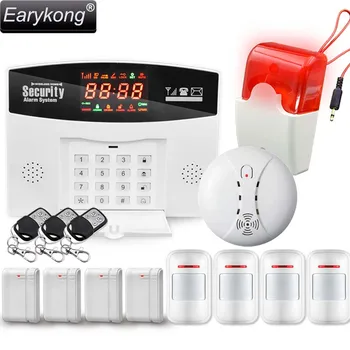 Hot Sælger engelsk/, hvis du kan lide/spansk Trådløse GSM Alarm System 433MHz Hjem Indbrudstyv Sikkerhed Alarm System M2-2, Fri Forsendelse