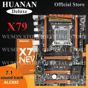 Hot sælger HUANAN Deluxe-X79 bundkort LGA2011 3*PCI-E x16 slots 2*SATA3.0 støtte 4*16G hukommelse 7.1 lydspor crossfire