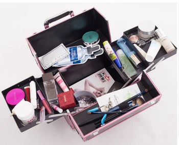 Hot Sælger Makeup Organizer Smykkeskrin,Store Kosmetiske Tasker Kuffert Gøre Op Opbevaringsboks,Kvinder Rejser Gøre Op Tilfælde Cosmetic Bag