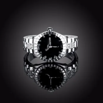 Hot sælger ren 925 sølv smykker og tilbehør neutral watch personlighed stil fritid bevægelse sølv ring