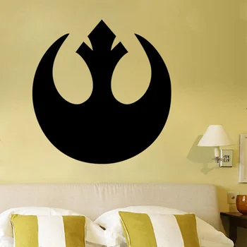 Hot Sælger Star Wars Rebel Insignier Logo vægoverføringsbilleder DIY Vinyl Wall Stickers Værelse Dekoration Hjem Indretning Flytbare Vægmaleri Kunst