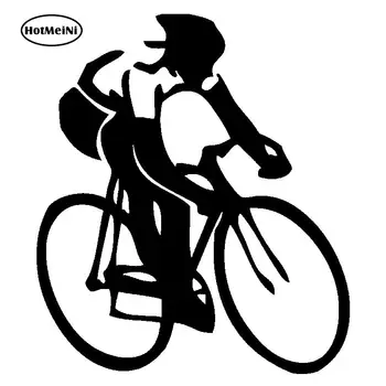 HotMeiNi Bil Mærkat Cykling Mærkat Road Cykel, Svømme, Køre Ironman Triathlon Bil, Vindue Eller Bumper Sort/Splint 13*13cm