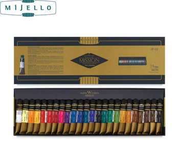 Hotsale Mijello guld 24 farver akvarel master høj koncentration ren golden mission naturlige pigment akvarel maling
