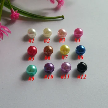 Hovedparten dekorative knapper 100pcs blandet 12 farve pearl knapper til at sy Glip cardigan chiffon skjorte dekorere knapper 6mm