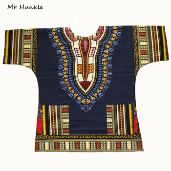 Hr. Hunkle Plus Størrelse XXXL Dashiki Kjole i Bomuld Traditionelle Afrikanske Print Dashiki Tøj til Mænd, Kvinder, hurtig forsendelse