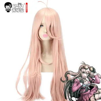 HSIU Super DanganRonpa Cosplay Paryk Miu Iruma Kostume Spille Voksen Kvinde Halloween Parykker Anime Spil Hair gratis fragt