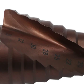 HSS 6-35 mm Titanium Coated Spiral Groove co M35 Trin Boret Med Kobolt 13 Trin 6,35 mm Sekskantet Skaft Pagode Boret