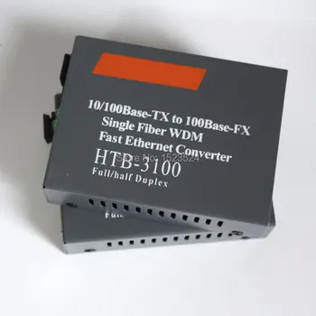 Htb-3100ab Optisk Fiber Media Converter Fiber Transceiver Enkelt Fiber Converter 25 km SC 10/100M Singlemode Enkelt Fiber