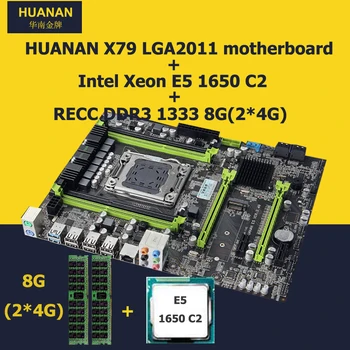 HUANAN V2.49 X79 bundkort CPU RAM kombinationer Xeon E5-1650 C2 CPU (2*4G)8G DDR3-RECC memorry alle gode testet 2 års garanti