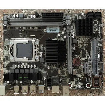 HUANAN X58 bundkort CPU RAM kombinationer med køligere USB3.0 M-ATX X58 LGA1366 bundkort Xeon X5570 CPU RAM 8G(2*4G) DDR3 REG ECC