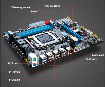 HUANAN X79 bundkort CPU kombinationer X79 M-ATX LGA 2011 bundkort Xeon E5-2640 CPU-dobbelt-kanaler RAM alle testet før forsendelse