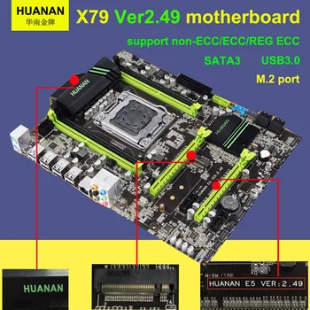 HUANAN X79 bundkort CPU RAM kombinationer med køligere V2.49 X79 LGA2011 processor Xeon E5 2680 V2 RAM (4*4G)16G DDR3 RECC alle testet