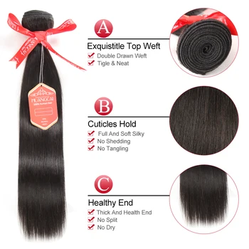 Huangcai Peruvianske Lige Hår menneskehår Weave Bundter 8 til 28 Tommer Naturlige Farve Non Remy Hair Extensions