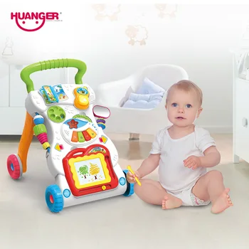 Huanger Baby klapvogn Sidde og Stå Læring Walker Multifunktion Udendørs Legetøj Ride På Bilen Stokke/barnevogn med Hjul Kid Gave