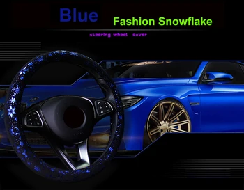 HuiER Rattet Cover Shiny Snefnug 4 Farver Anti-slip Søde piger For 37-38CM Bil Styling Bil Steering-Wheel-Gratis Fragt