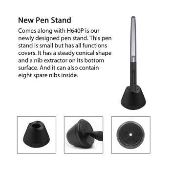 HUION H640P 6-Tommer Digital Pen Tablet Grafisk Tegning Tabletter 8192 Pres Niveauer Passiv Pen med Batteri-gratis for OSU Spil