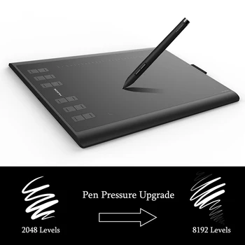HUION Nye 1060Plus 8192 Niveauer Grafisk Tabletter Digital Tegning Tabletter Signatur Pen Tablet med Film Gave