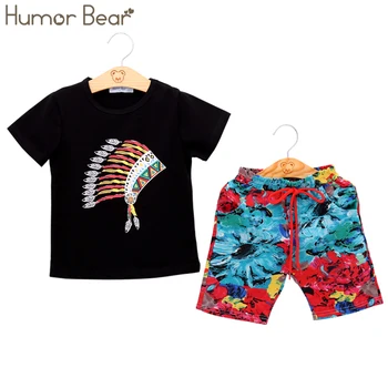 Humor Bære Drenge Tøj Sæt Baby Boy Tøj, Nye Sommer Kids Tøj Sæt Stribe Shirt + Bukser 2stk Passer til Drenge