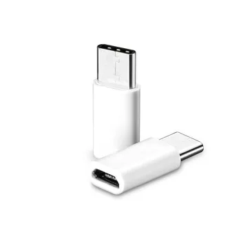 Hvid 2STK USB-C-Type-C til Mikro-USB-Data-ladeadapteren Converter for Oneplus 3 Tre til Xiaomi Mi5 4c for Meizu Pro 6 #UO