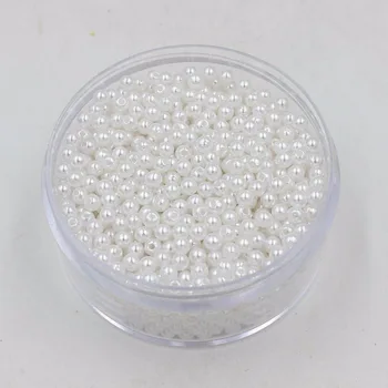 Hvid/Elfenben Farve 5mm Diy.300pcs/masse Runde Perle Imiteret Plastic Pearl Perler Mange Farver For Dig At DIY Mode Smykker