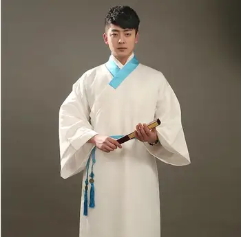 Hvid Farve Nationale Gamle Kinesiske Hanfu Tøj Cosplay Kostume Hanfu Mænd Royal roupas le chinois ancien kostume