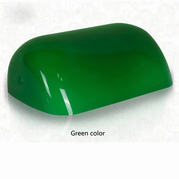 Hvid / grøn / blå / orange farve glas lampeskærm bankfolk lampeskærm dække Belysning tilbehør standard størrelse 227mm