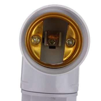 Hvid Lampe Base E27 LED Lys Sokkel Lampe Base Holder Pære Adapter Omformer Skrue Med On/Off knap Til Lys Nat
