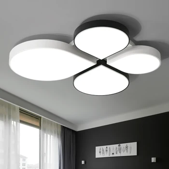 Hvid Sort LED loft belysning loft lamper til stuen soveværelse lysekroner i Loftet til hallen moderne loft lampe