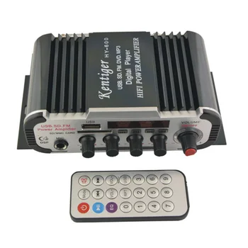 HY600 Mini Forstærker Bil Forstærker 20 W+20 W FM-Lyd MIC MP3 Højttaler-Stereo-Forstærker til Motorcykel Bil hjemmebrug