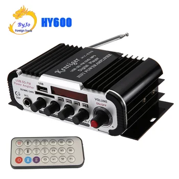 HY600 Mini Forstærker Bil Forstærker 20 W+20 W FM-Lyd MIC MP3 Højttaler-Stereo-Forstærker til Motorcykel Bil hjemmebrug