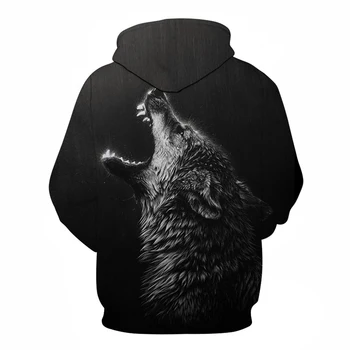 Hylende Regn Wolf Hættetrøjer Mænd 3D-Sweatshirts Mærke Hooded Pullover Mandlige Træningsdragter til Unisex-6XL Kvalitet Boy Jacket Mode Outwear