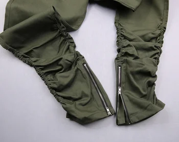 HZIJUE khaki/Sort/Grøn koreanske hip hop mode bukser med lynlås fabrik forbindelse herre urban tøj joggere mænd
